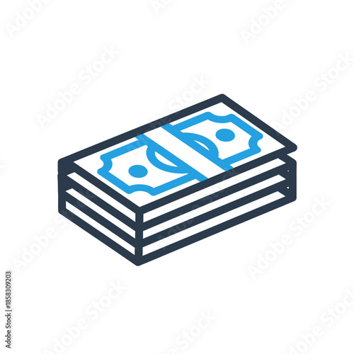 Stack of Cash Money Bills Money Concept for Financial Success