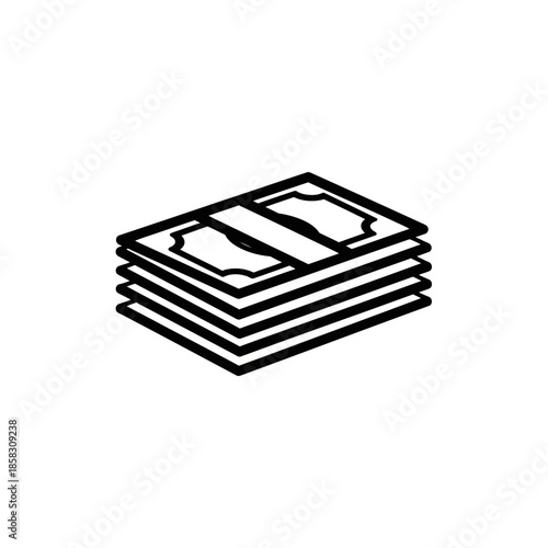 Wallpaper Mural Stack of Cash Illustration for Financial, Banking, and Business Content Torontodigital.ca