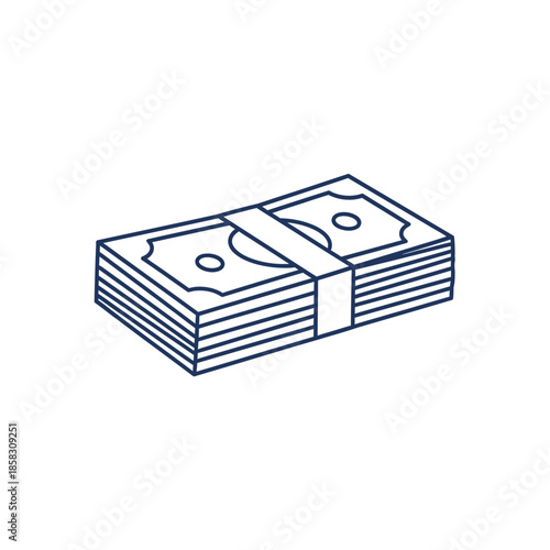 Stack of Cash Money Bills with Wealth and Finance Concept for Business use