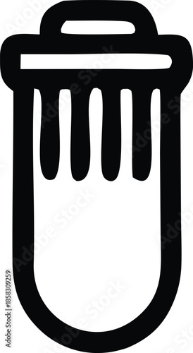 Test tube with liquid Vector