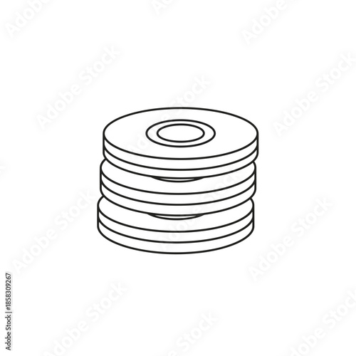 Stack of Compact Discs for Digital Media Storage and Data Backup