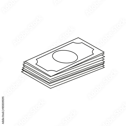 Stack of Currency Banknotes for Financial and Economic Concepts