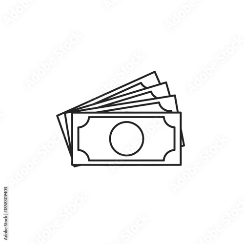 Stack of Cash Money Bills for Financial Success and Wealth Concept