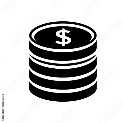 Stack of Currency Coins Symbolizing Money and Financial Growth Concept