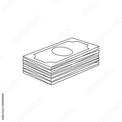 Stack of Currency Notes for Financial Growth and Wealth Concept