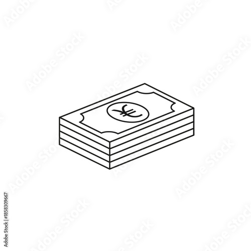 Stack of Euro banknotes representing currency and financial transaction concepts