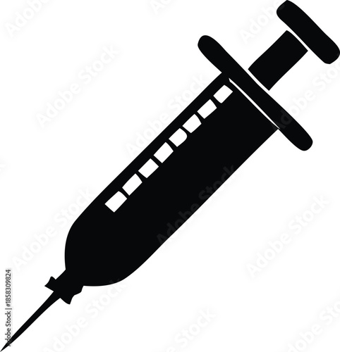 Medical syringe illustration Vector