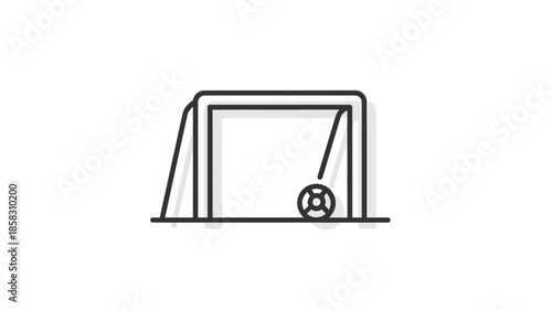 World cup football theme super simple flat icon of a soccer goal post