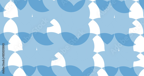 abstract seamless pattern with blue waves