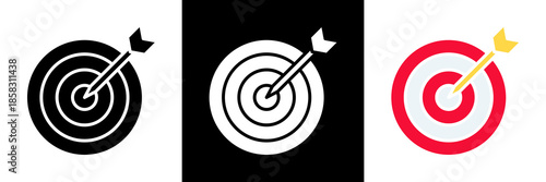 Goal Icon Set Glyph vector Illustration 