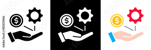 Resource Icon Set Glyph vector Illustration 