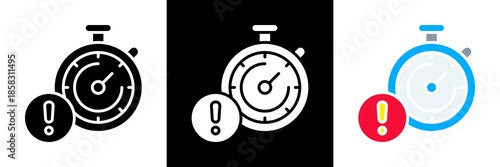 Deadline Icon Set Glyph vector Illustration 