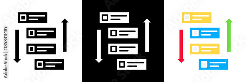 Prioritize Icon Set Glyph vector Illustration 