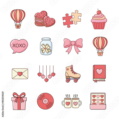 February 14 Valentine's Day Calendar Icon
