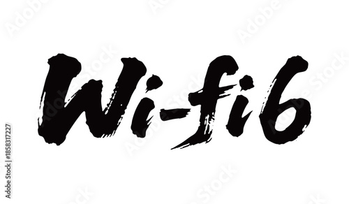 Wi-fi6矢量书法手写毛笔字
