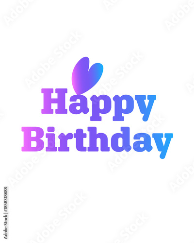 Photography Happy birthday English font calligraphy vector image
