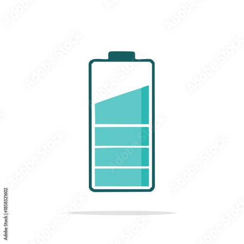 Icon of a Battery with Three-Quarters Power Left, Indicating Charging or Energy Level