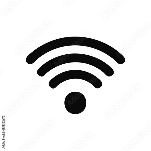 Wireless Internet Connection Signal Waves Network Hotspot Communication