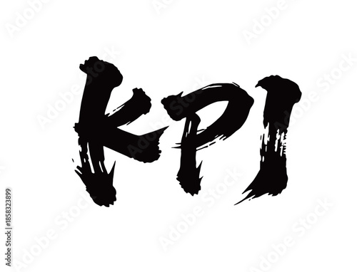 KPI矢量书法手写毛笔字
