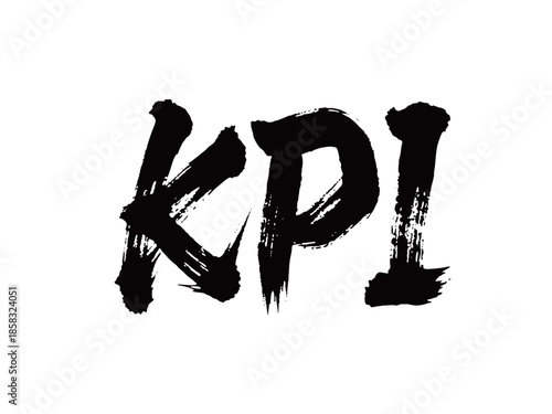 KPI矢量书法手写毛笔字

