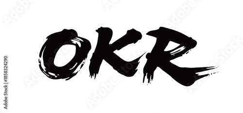 OKR矢量书法手写毛笔字
