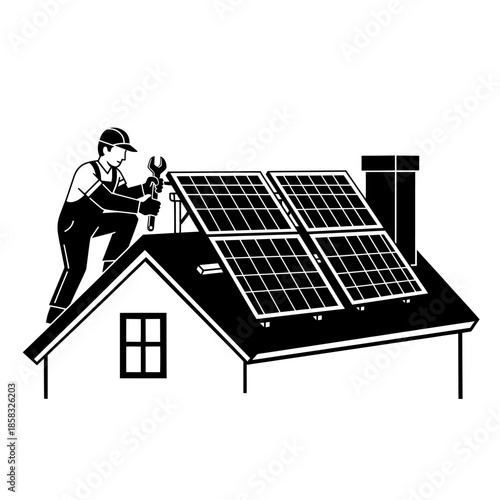 house with solar panels