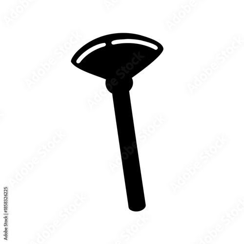 Stylized Silhouette Depiction of Gua Sha Massage Tool with Rounded Edges