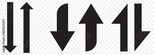 Up down arrow icon Flat design on isolated background. EPS 10.