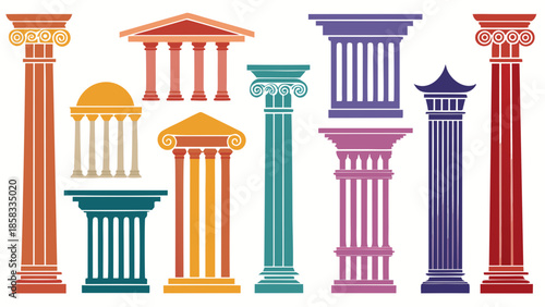 Collection of classical columns Vector