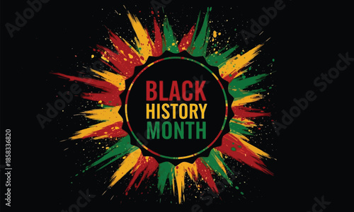 Black history month artistic banner design for digital promotion use