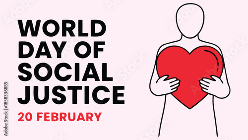 World Day of Social Justice Illustration with Heart