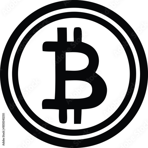 Bitcoin symbol representation Vector