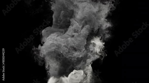 Tornado of smoke and dust and debris closeup, tornado VFX element, twisting smoke VFX element