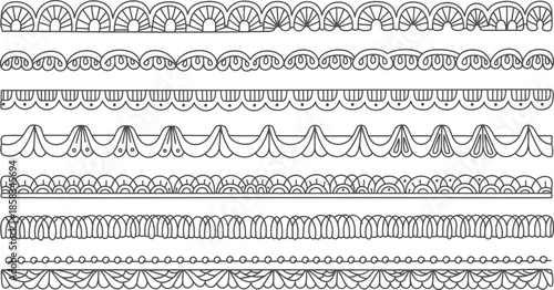Collection of decorative borders and frames border frame ornamental pattern design illustration