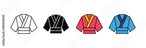 Uniform martial art icon for mobile concept and web design.