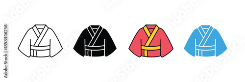 Uniform martial art icon for mobile concept and web design.