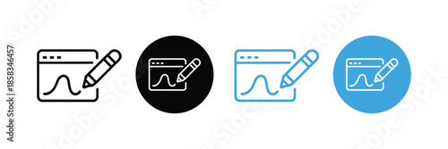 Electronic signature icon for mobile concept and web design. vector illustration