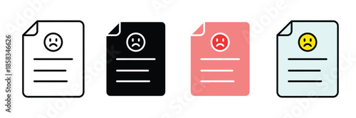 Complaint isolated icon. vector illustration. bad review symbol. 