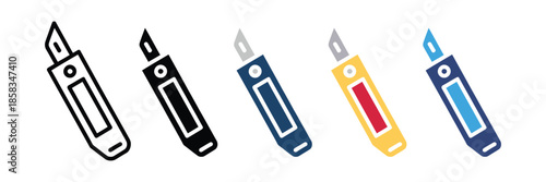Utility knife icon for mobile concept and web design. vector illustration