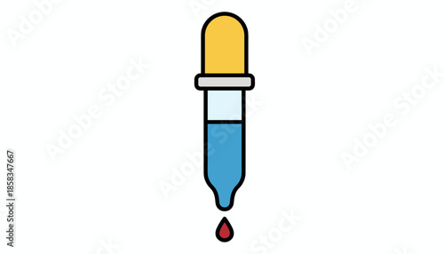 Pasteur pipette medical dropper tool isolated on white background healthcare and laboratory concept