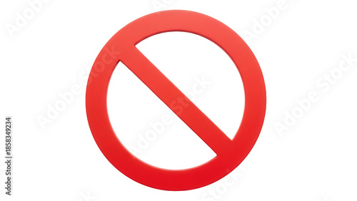 Free Download Red prohibition sign isolated PNG, no entry or forbidden symbol on transparent background, warning and restriction concept - GFXLoad