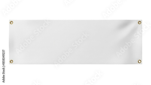 Bild auf Leinwand Blank vinyl banner with grommets isolated PNG, customizable advertising sign for