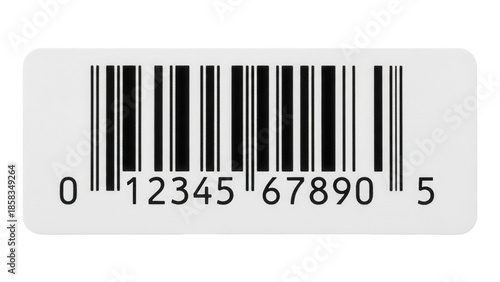 Bild auf Leinwand Realistic barcode PNG isolated on transparent background, product identification