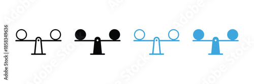 Stability icon set. balance symbol. equilibrium icon. vector illustration
