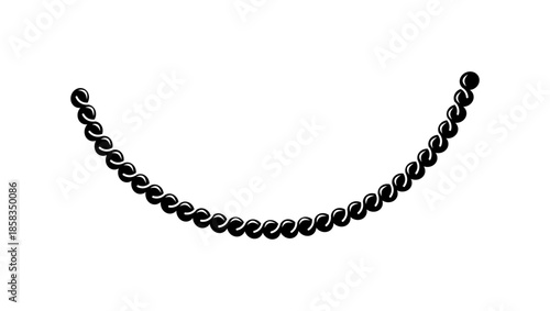 Serpentine Chain  symbol, black isolated silhouette