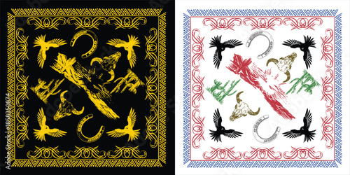 BANDANA UNIQ FULL COLOR ORNAMEN VINTAGE