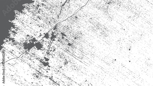 Rough texture. Worn down wallpaper pattern design. Broken plaster grunge damask effect. Distressed overlay texture design. Vector illustration. Eps10.