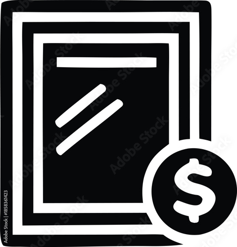 Financial transaction document Vector