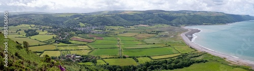 View from Bossington hill in Exmoor National Park