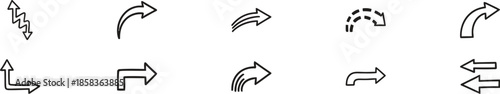 Collection of various arrows and direction icons